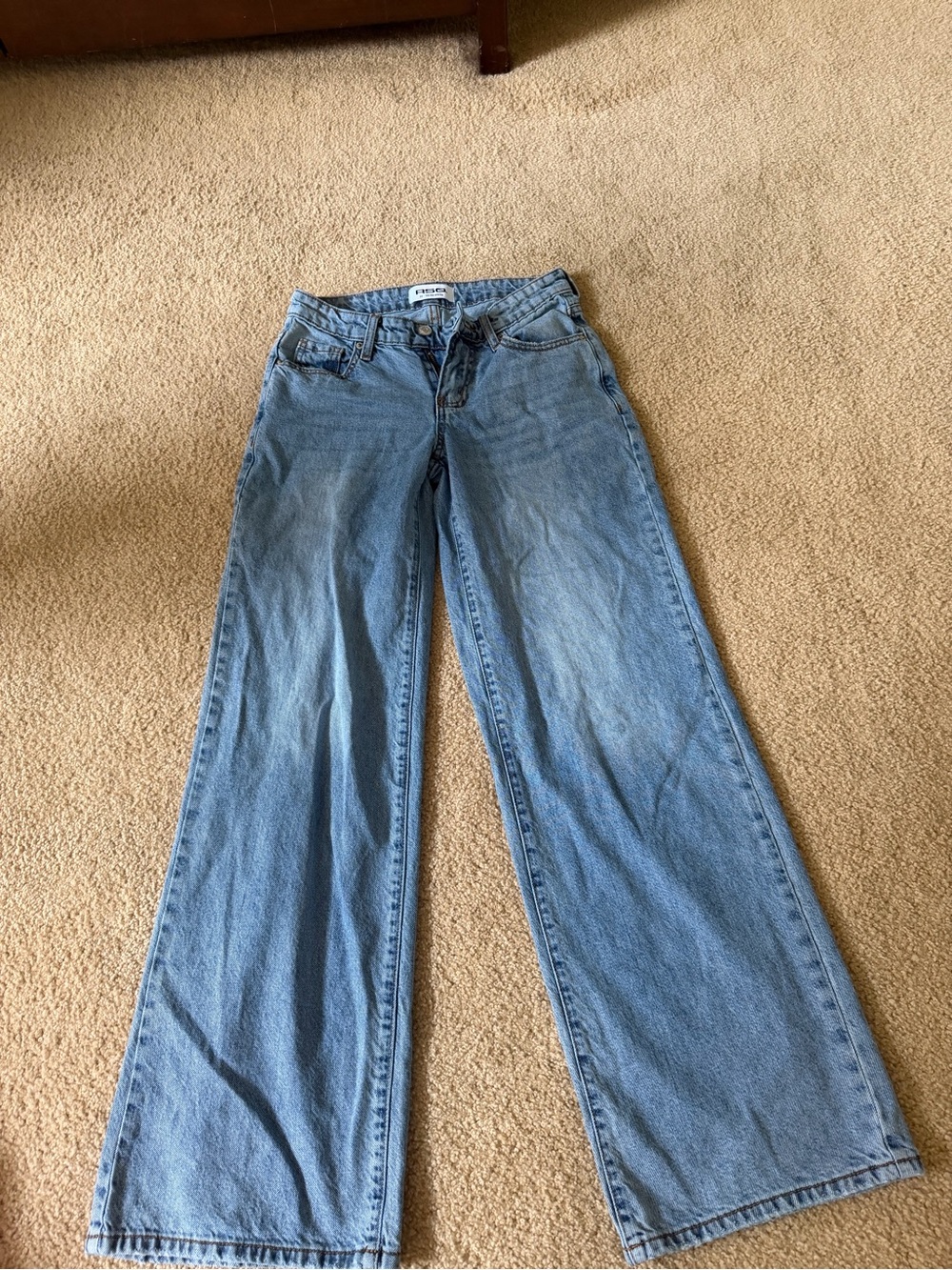 RSQ Light Blue Wide-Leg Denim Jeans